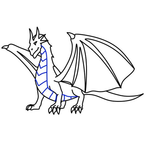Desenhos De Dragão Fácil - Desenho Facil De Um Dragao Personagem De Desenho Animado Simples De
