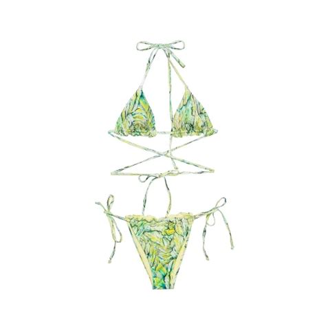 Heliophilia Anka Bikini Top S Green Hipicon