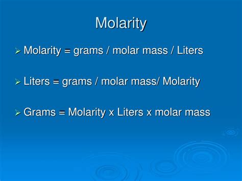 PPT - Molarity PowerPoint Presentation - ID:259016