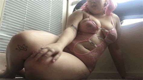 Curvy Babe In Lingerie Playing With Glass Dildo Horny BBW Princess Clips Sale