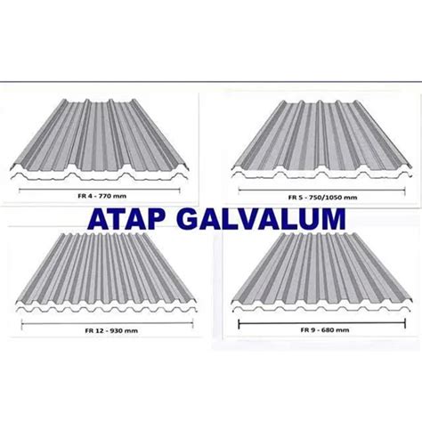 Atap Galvalum Atap Seng Gelombang Ukuran 1219 X 1 Meter Antara