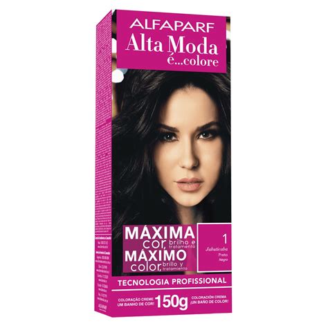 Tinta Cabelo Alta Moda - Tinta Cabelo Alfaparf Coloração Tintura Alta Moda 1.0 Preto 150g ...