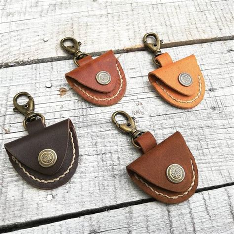 Guitar Pick Keychain Pick Case Leather Pick Holder Gift For Etsy