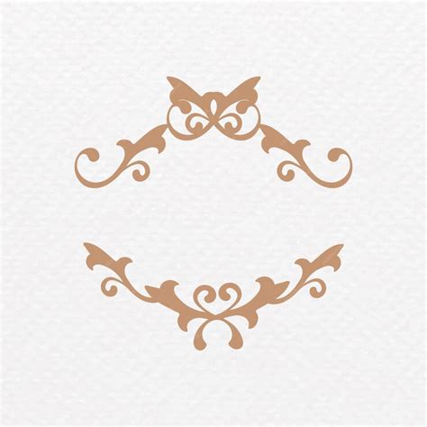 Элегантная орнаментальная рамка из бронзы | Бесплатно векторы