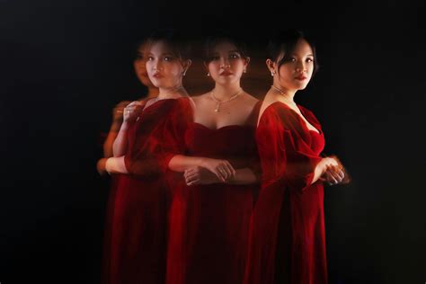 Elegant Woman in Velvet Red Gown Studio Portrait · Free Stock Photo