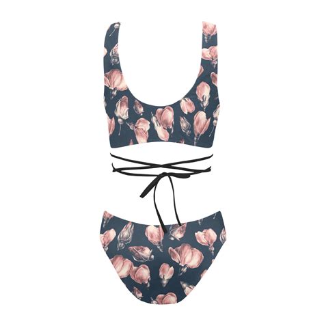 Tulips Cross String Bikini Set Model S Id D