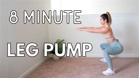 8 Minute Leg Pump Workout With Ashley Gaita Home Leg And Butt Workout No Equipment Youtube