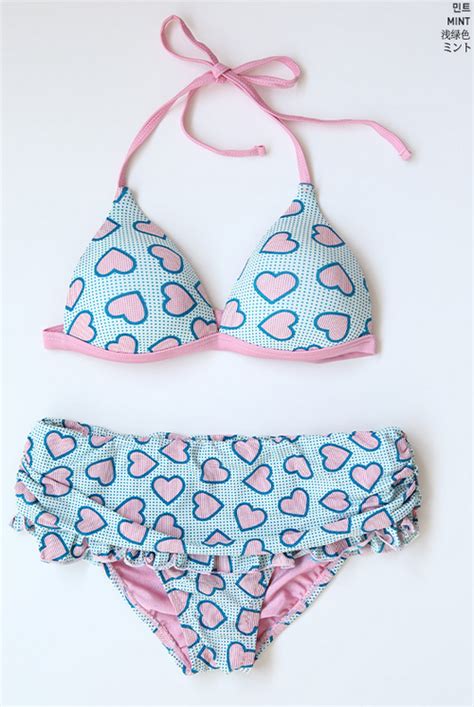 Chuu Heart Patterned Bikini KSTYLICK Latest Korean Fashion K Pop Styles Fashion Blog