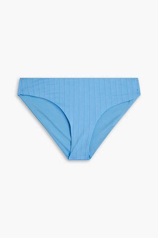 ONIA Lily Striped Mid Rise Bikini Briefs THE OUTNET