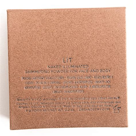 Urban Decay Lit Naked Illuminated Shimmering Powder Review Swatches