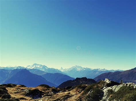 Panoramic View Of Naked Rocky Mountains Stock Image Image Of Wilderness Summit