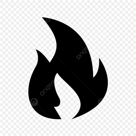Fire Icon Silhouette Vector Png Vector Fire Icon Fire Icons Fire