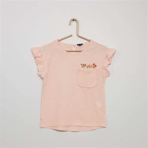 T Shirt Ludique Fille 3 12 Ans Rose Kiabi 6 00