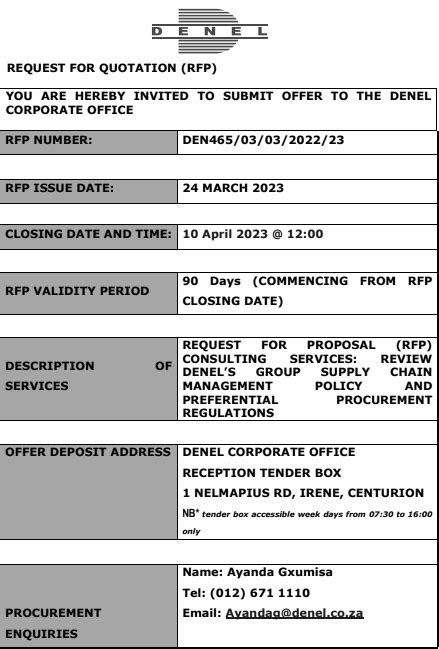 Consulting Services To Review Supply Chain Management Policy