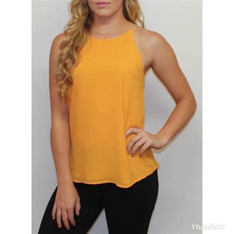 Naked Zebra Tops Naked Zebra Marigold Scallop Top Poshmark