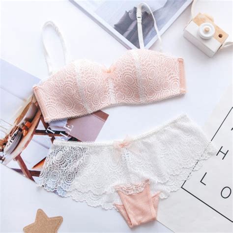 Femal Intimates Floral Lace Sexy Lingerie Set Wireless Underwear Women Thin Lace Bra Set Push Up
