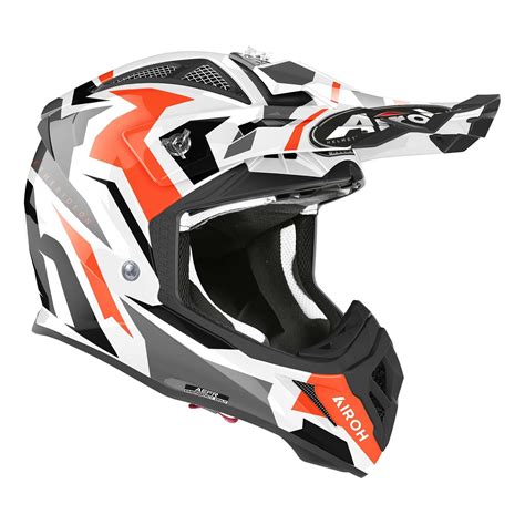 Casque Cross Airoh Aviator Ace Swoop Orange Casque Moto Cross Sur La