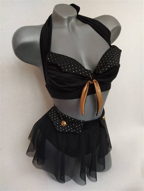 Halter Top High Leg High Waisted Skirted Bottom Bikini Set Etsy