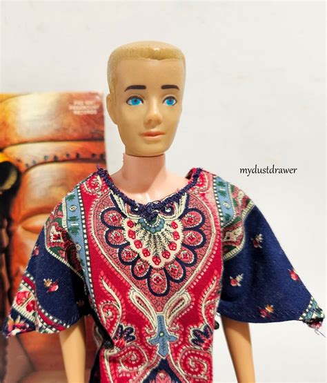Vintage Ken Barbie Doll Blonde Hair Straight Legs Mommie Made Dashik Lives In Barbie Mattel