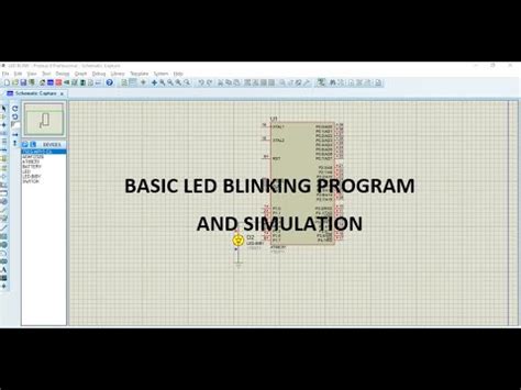 Basic Program For Led Blinking In Keil Proteus Simulation Simple