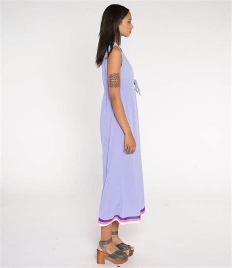 S Nightgown Lingerie Lavender Purple Slip Dress Mod Gem