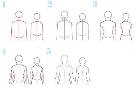 Как нарисовать человека со спины?