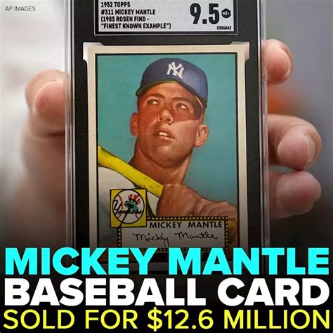 Mickey Mantle Card Sold For 12 6 Million At Auction Breaks Record