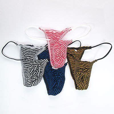 K Mens Micro Bikini String Waist Mini Pouch Solid Colors Stripes Ebay