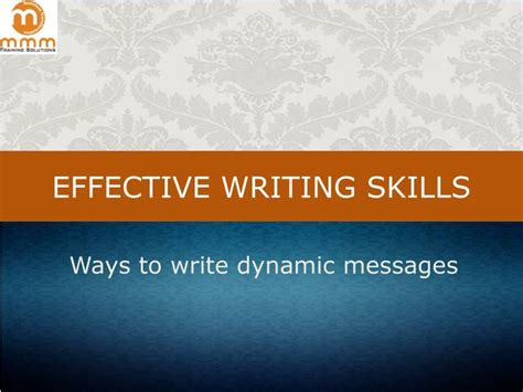 Ppt Effective Writing Skills Powerpoint Presentation Free Download Id 7117117