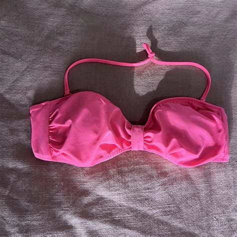 Victoria Secret Pink Bikini Top Removable Trap Depop