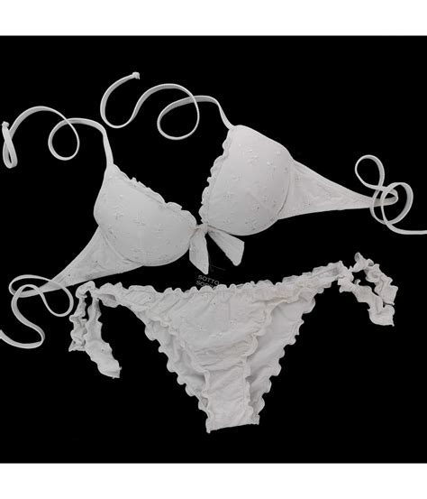 Push Up Bikini Sangallo White Bikini Bottom Online Fashion Beach
