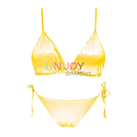 Custom Swimwear Glitter Satin Bikini For Women Unijoy