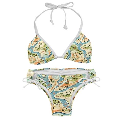 Atlas Swim Wear Bikini Set With Detachable Sponge Adjustable Strap Two Pack For Versatile