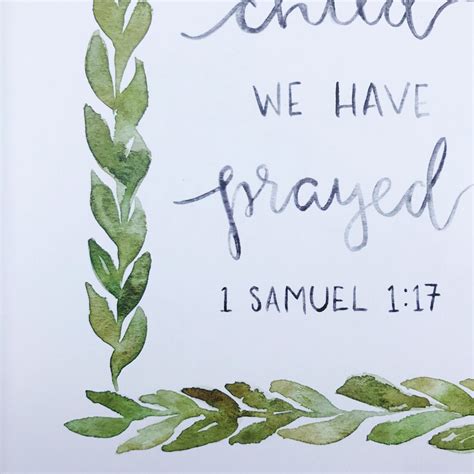 For This Child We Have Prayed Print Etsy