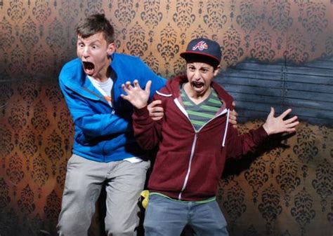 The Best Pictures Of Scared Bros At A Haunted House Of