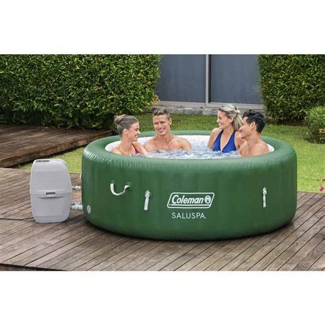 Coleman 90363E BW WMT SaluSpa 6 Person Inflatable Hot Tub Green BigEasyMart