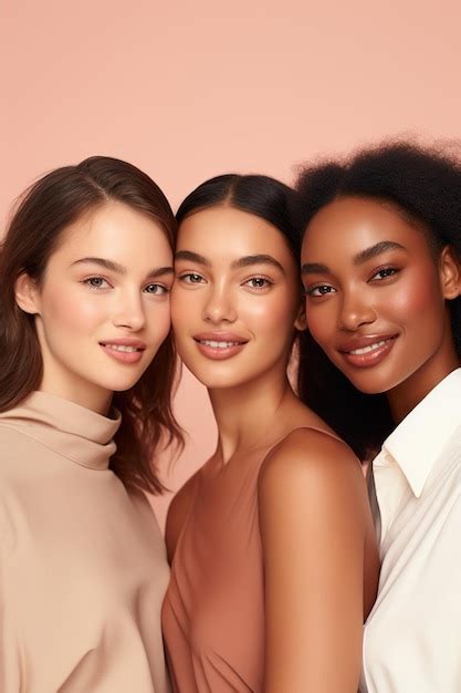 Premium Photo Three Cool Confident Pretty Gen Z Girls Looking At