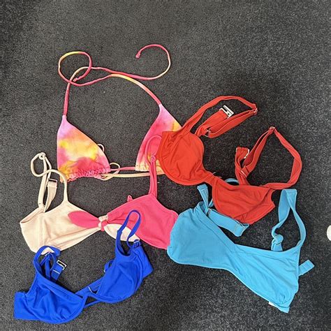 Bundle Of 5 Bikini Tops And 3 Bikini Bottoms Depop