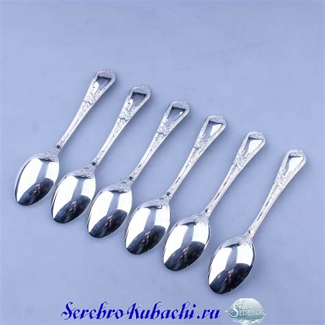 Набор чайных ложек из серебра 925* купить Недорого!