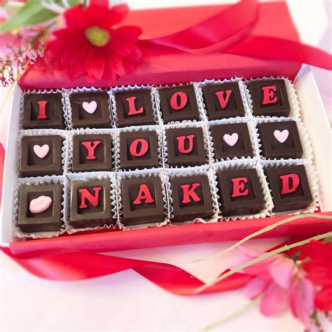I Love You Naked Chocolates Chocolate Valentine For Her Etsy