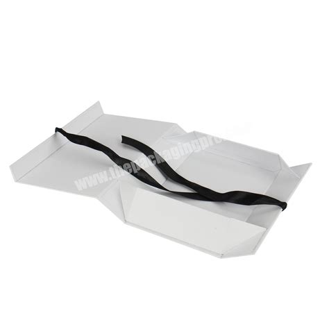 Black And White Flat Pack Clamshell Folding Paper Bikini Bra Underwear Swimwear Packaging Box
