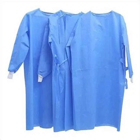 Stitched Plain Blue Disposable Patient Gown Size Large At Rs 200 In