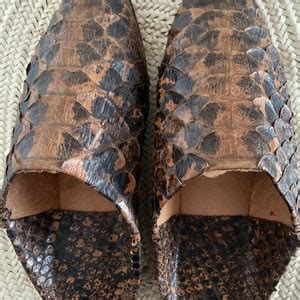 Genuine Snake Skin Moroccan Babouche Slippers Etsy