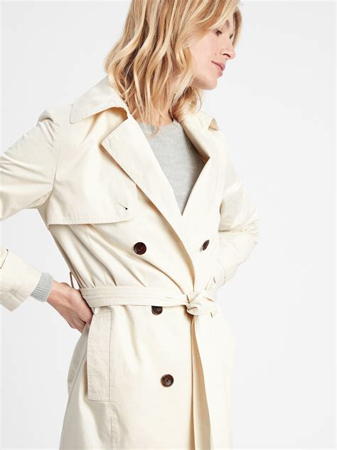 Cotton Twill Trench Coat Banana Republic Factory