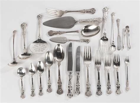 Tiffany And Co English King Sterling Silver Flatware Service Cottone