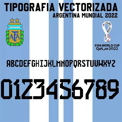 Tipografia Argentina Mundial Qatar 2022 Vectorizada Mebuscar Argentina