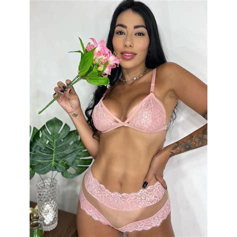 Conjunto Lingerie Rendado Chique E Transparente Shopee Brasil
