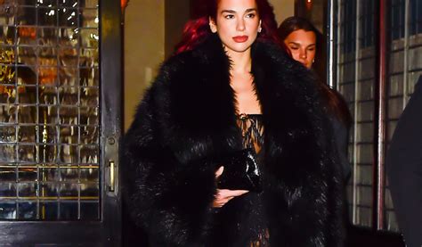 Dua Lipa Embraces The Nude Dress In Winter Climates