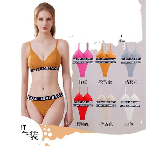 Cotton Bra And Panties Set Women Sexy Lingerie Set Female Low Waist G String Push Up Brassiere