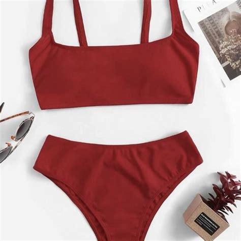 Red Bikini Set Loved This Set Lost Weight So The Depop